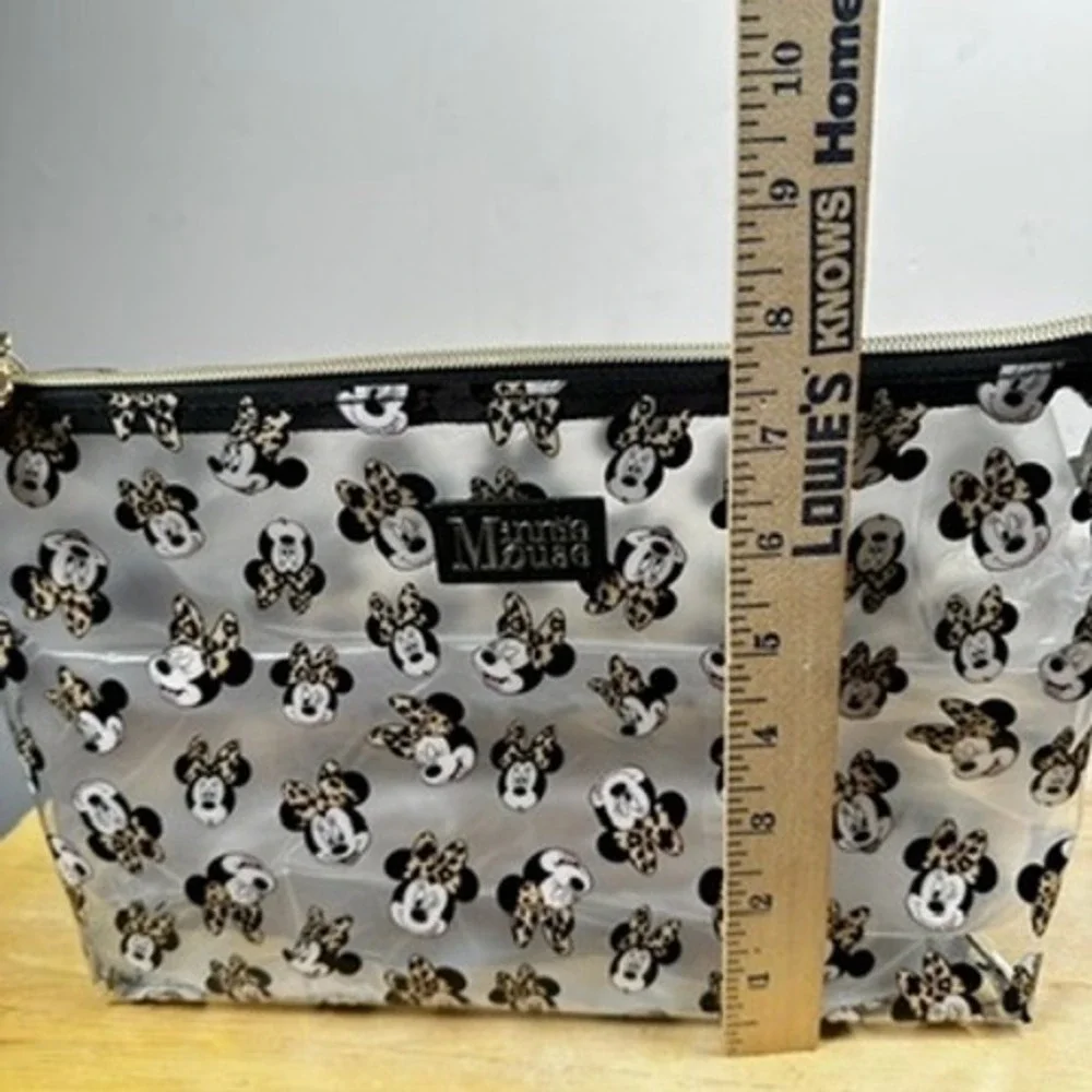 Disney Primark Minnie Mouse Safari Cosmetic Makeup Bag Leopard Clear Pouch NWT